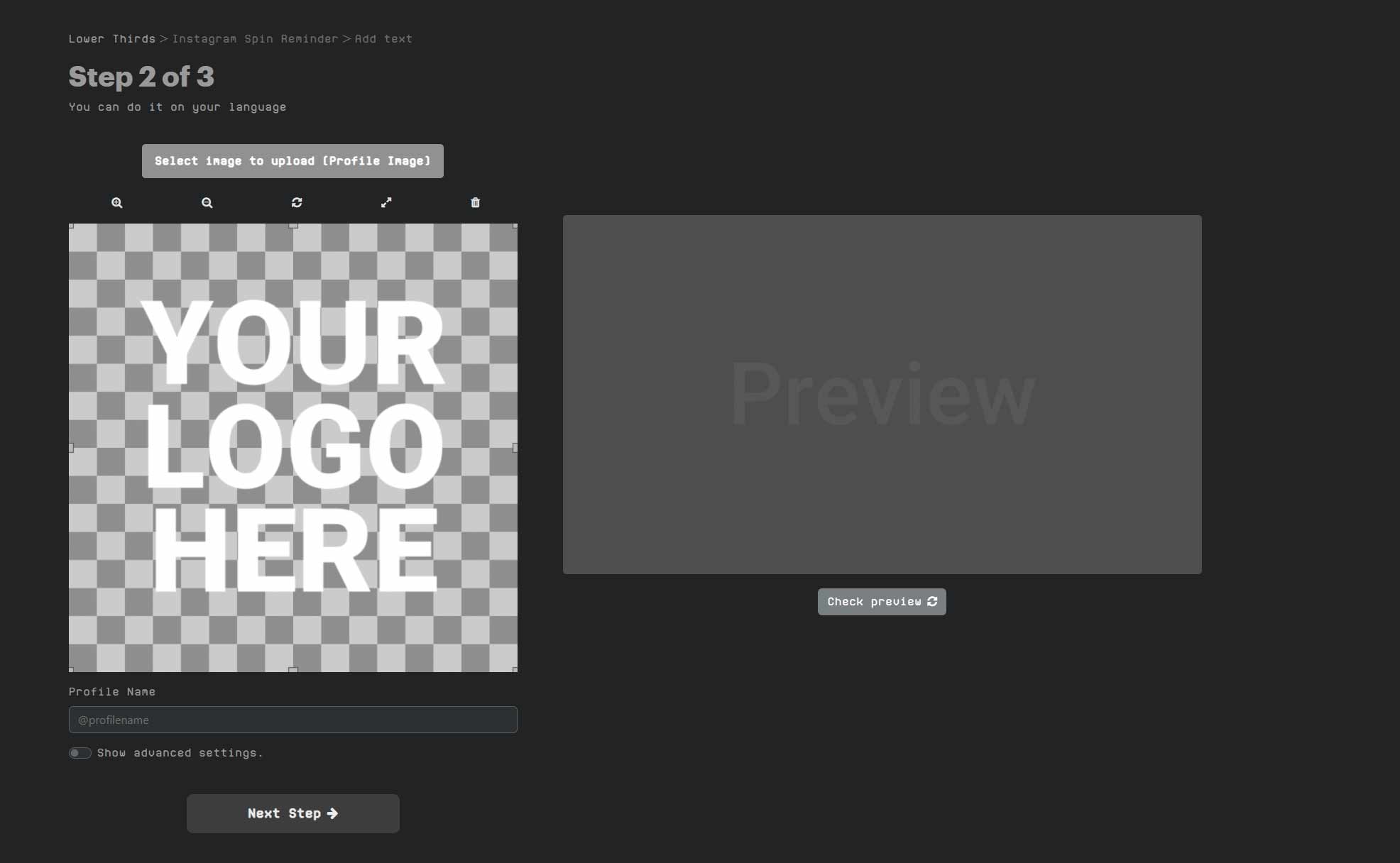 customization process of instagram follow animation