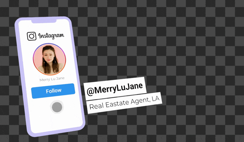 instagram follow button phone template
