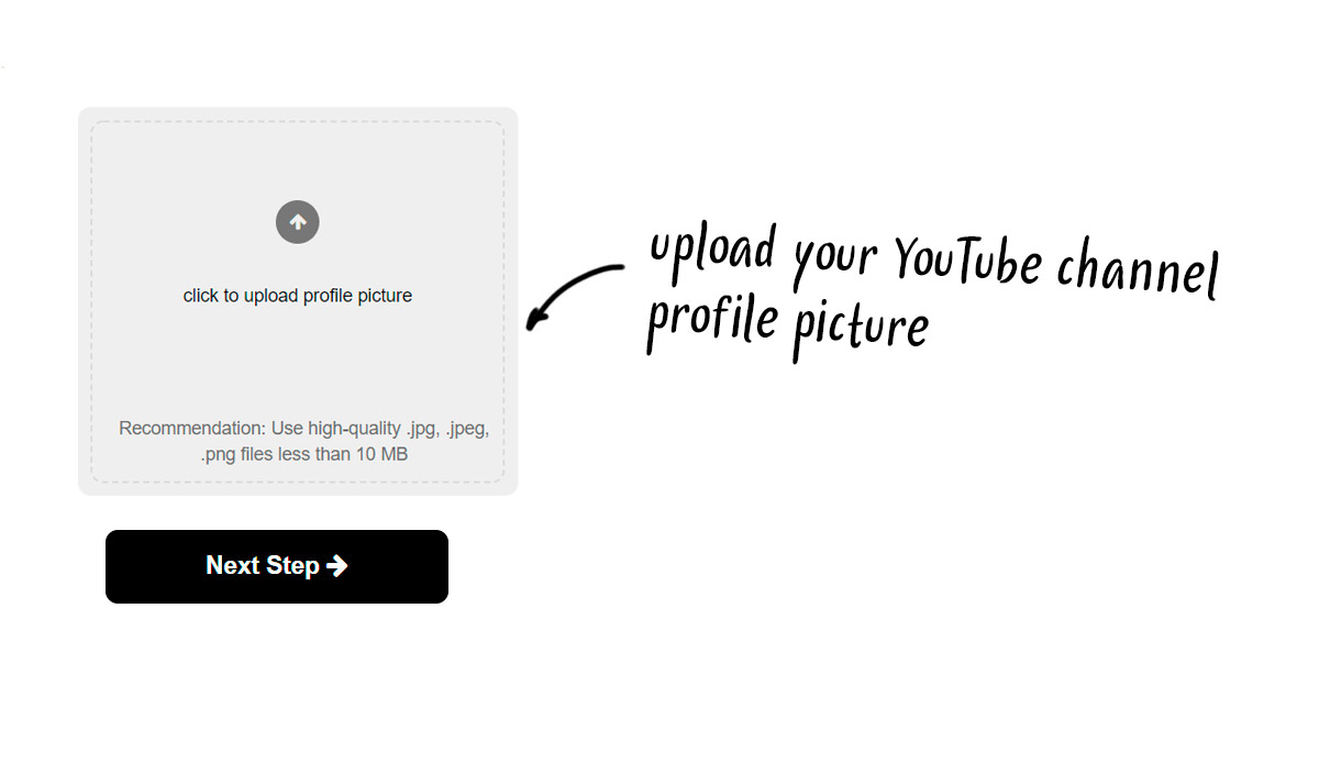 step2: upload your YouTube channel profile picture